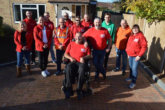 The family of Gordon 'Pete' Hart, 55, from Burgess Hill have thanked Band of Builders for their new wheelchair-accessible driveway