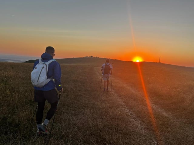Hailsham Boxing Club walks 100 miles in extreme heat for for mental health (photo from Samuel Buchanan)
