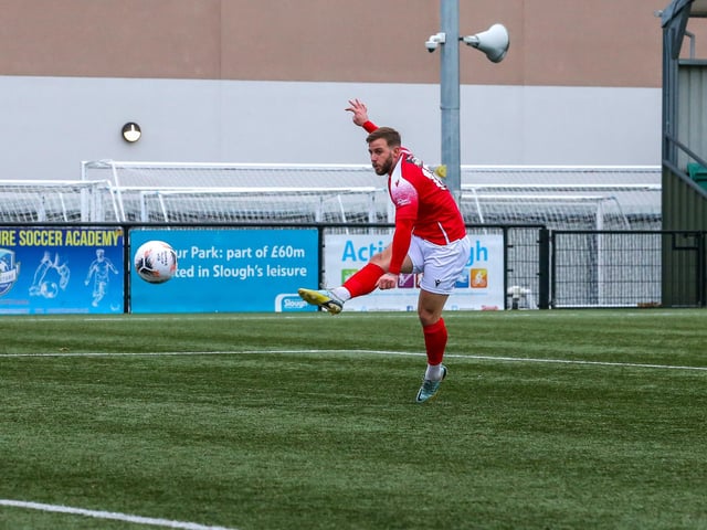 Action from Eastbourne Borough's 5-1 win at Slough Town in the National League South