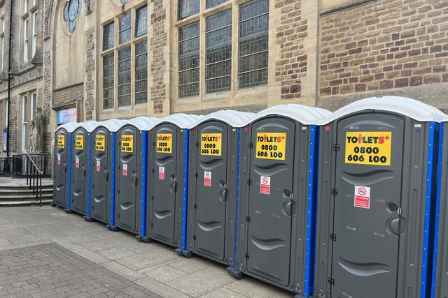 Portaloos brought in at the town centre