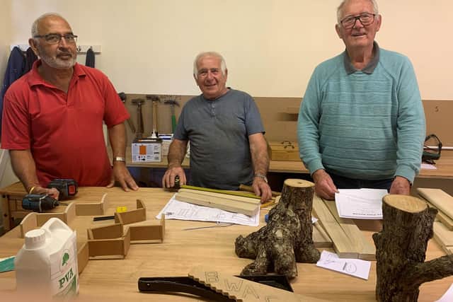 Members of the Bognor Woodwork and Craft Club