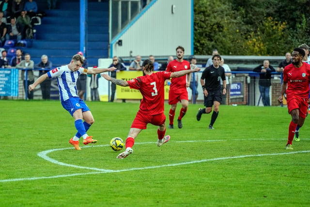 Action from Haywards Heath Town's victory over Beckenham in the Isthmian south east division
