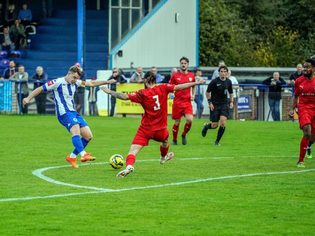 Action from Haywards Heath Town's victory over Beckenham in the Isthmian south east division
