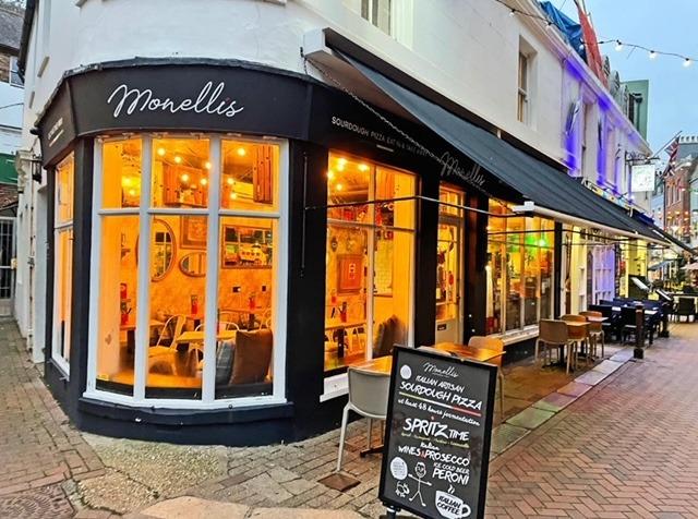 Monelli's in George Street, Hastings Old Town, is run by a couple from Puglia, in Southern Italy and offers freshly cooked artisan pizzas with a base made from sourdough, fermented in-house, for up to five days. It is listed as being in the top ten Hastings restaurants by TripAdvisor.