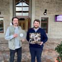 Arun Crematorium can now offer bespoke vinyl records featuring recordings and images of a loved one. Pictured is Jason Leach (left) and Matthew Brook. Picture: Arun Crematorium