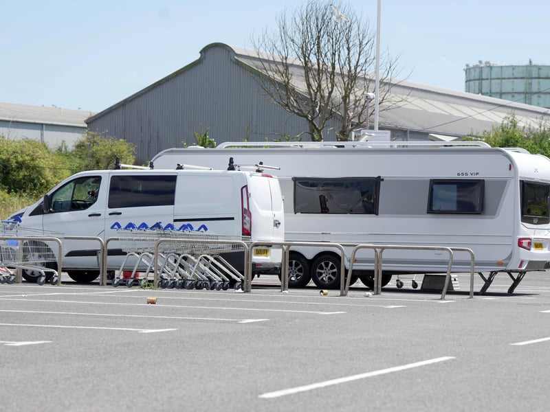 Arun District Council confirmed that multiple caravans and motorhomes have parked up at the Tesco store in Littlehampton