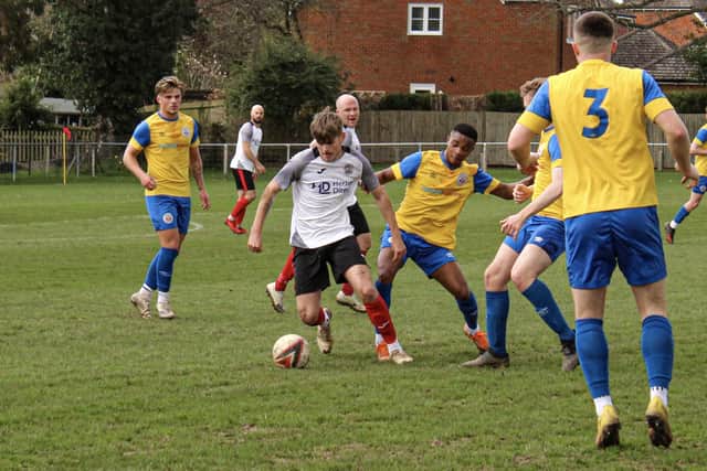 Horsham YMCA and Eastboune Town do battle | Picture: Beth Chapman