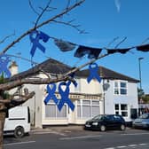 Pants made by East Preston Yarnbombers have been spread around East Preston to raise awareness of Prostate Cancer Awareness Month and highlight the local Below The Belt support group