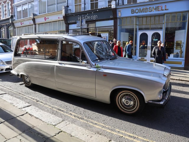 The funeral of Pat Fisher on February 1 2024. Photo by Andrew Clifton taken in Kiings Road.