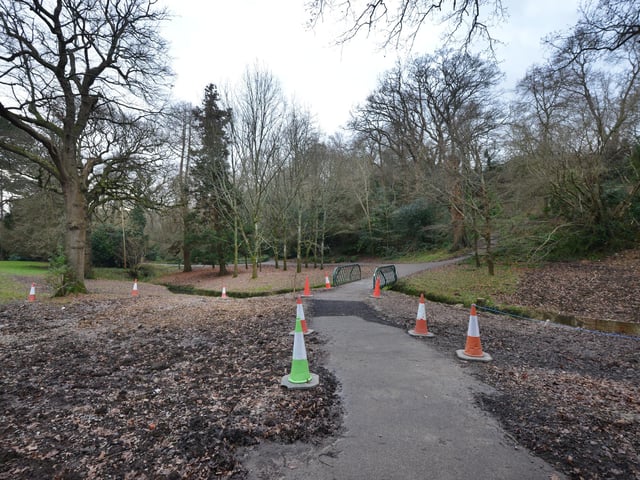 The scene after improvement works at Buckshole Reservoir in Hastings. Work to reinstate the ground will take place in spring 2023.