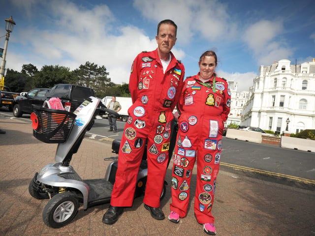 Start of Airbourne 2024 on August 15 in Eastbourne - Static displays on Western Lawns as the event opened to the public.