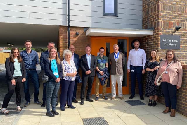 Local council representatives, members of Horsham District Council and Saxon Weald staff gathered at the site  to celebrate the success of the scheme.