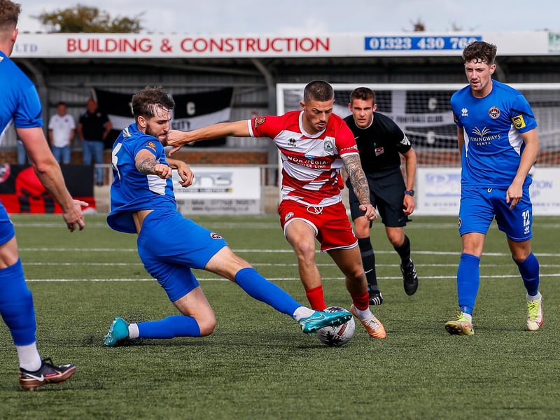 Action from Eastbourne Borough v Truro City in the National League South
