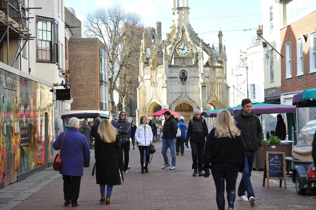Chichester is the fourth-happiest place to live in Sussex. Regionally, West Sussex's only city ranks ninth for happiness while nationally it ranks 39th.