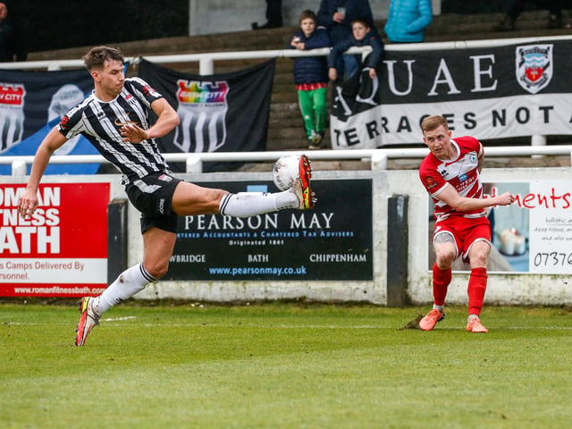 Action from Eastbourne Borough's visit to Bath City in National League South