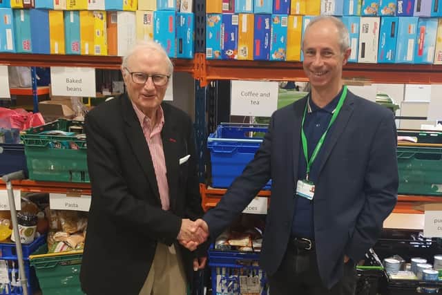 Chris Sneath (left) and Adrian Butcher (right) from Eastbourne Foodbank