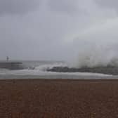 Stormy sea at Hastings. Pic by Kevin Boorman