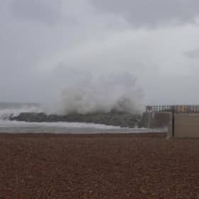 Stormy sea at Hastings. Pic by Kevin Boorman