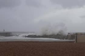 Stormy sea at Hastings. Pic by Kevin Boorman