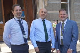 Arundel & South Downs MP Andrew Griffith visited Steyning Grammar School's site at The Towers in Upper Beeding
