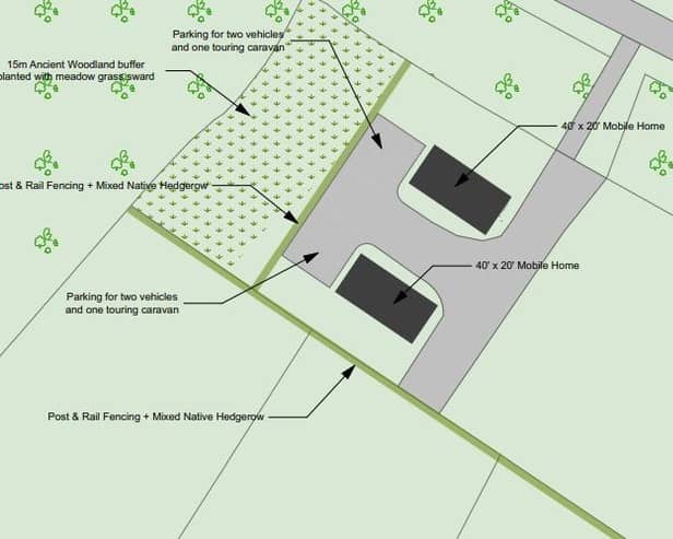 A layout of the site land in Netherfield Road, near Battle. Pic: Contributed