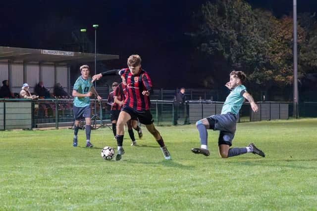 James Bendell went on a great run that earned a penalty for Billingshurst v Lingfield | Picture by Iain Gibson