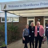 Wendy Lawson, Headteacher at Hawthorns with Cathy Williams, CEO of Schoolsworks Academy Trust, Karen Ashworth, Chair of the School Community Council and Norman Rose, Chair of the Board of Trustees at Schoolsworks. Picture: Hawthorns