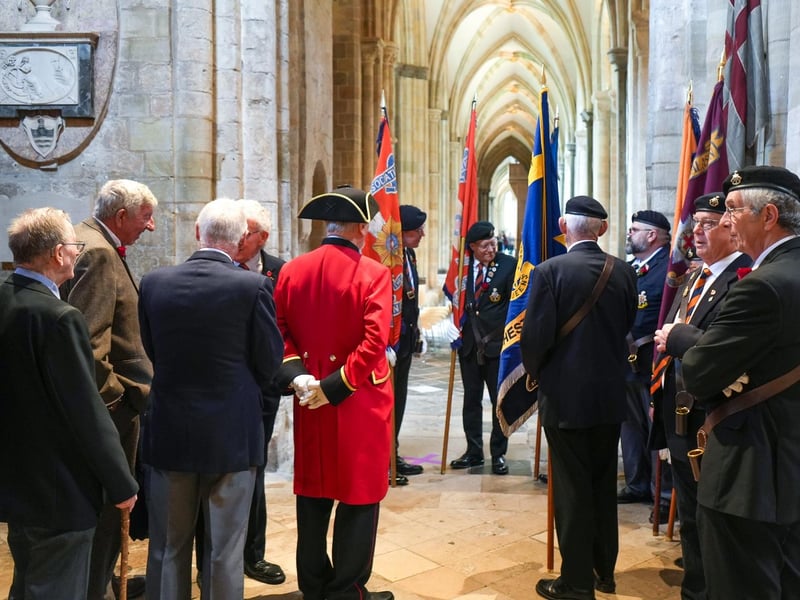 Getting everyone organised before the ceremony began.