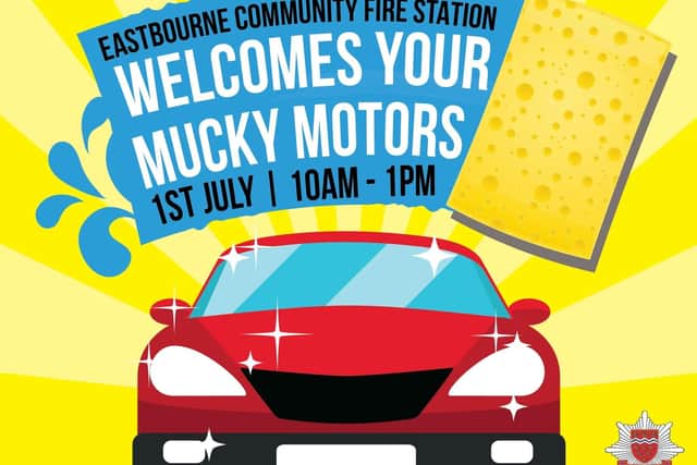 Eastbourne Green Watch are gearing up to welcome mucky motors for a car wash in aid of the Fire Fighters Charity.