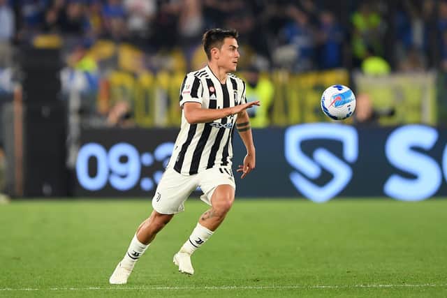 Paulo Dybala of Juventus during the Coppa Italia Final match between Juventus and FC Internazionale at Stadio Olimpico on May 11, 2022 in Rome, Italy. (Photo by Francesco Pecoraro/Getty Images)