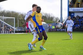 Will Wright in action against Mansfield Town on Saturday. Photo credit Chris & Jeanette Holloway / The Bigger Picture.media