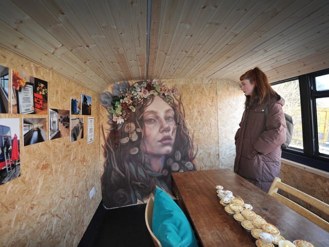Launch of W.Ave Arts' Community Bus at The Compound, Bexhill Road, St Leonards on December 22.
