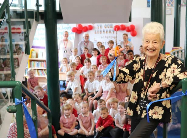 Pupils at Harbour Primary & Nursery listened to the Tracy Beaker author share her top tips for writing stories and answered all of their questions
