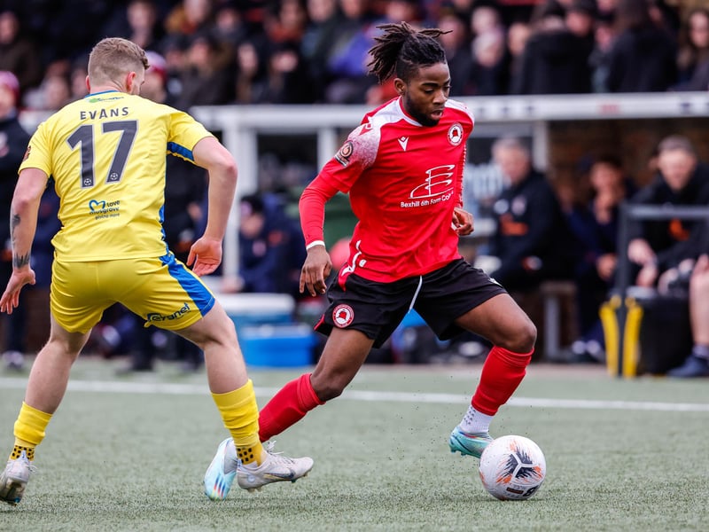 Action from Eastbourne Borough v Taunton Town at Priory Lane in National League South