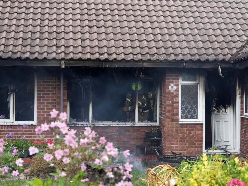 The scene of the fire. Picture: Sussex News and Pictures