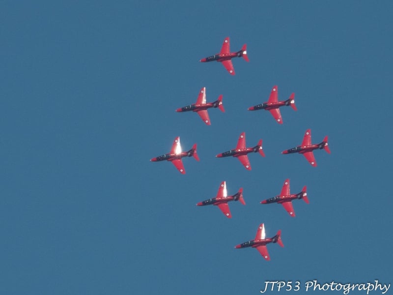 Airbourne 2025 - Eastbourne International Air Show. Red Arrows: Photo by Jeff Penfold JTP53 Photography