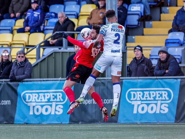 Action from Eastbourne Borough's 2-1 Boxing Day win at Havant and Waterlooville in National League South