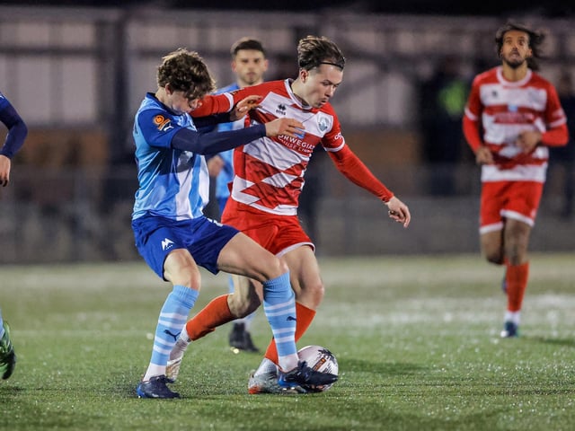 Action from Eastbourne Borough's home defeat by Torquay United in National League South
