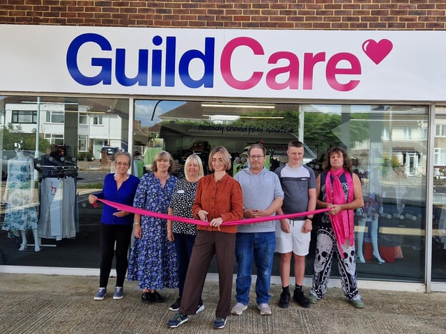 Influencer Jen Graham, aka Charity Shop Girl, officially opens Guild Care's new Goring Road Superstore and Donation Centre, the charity's 15th shop in West Sussex
