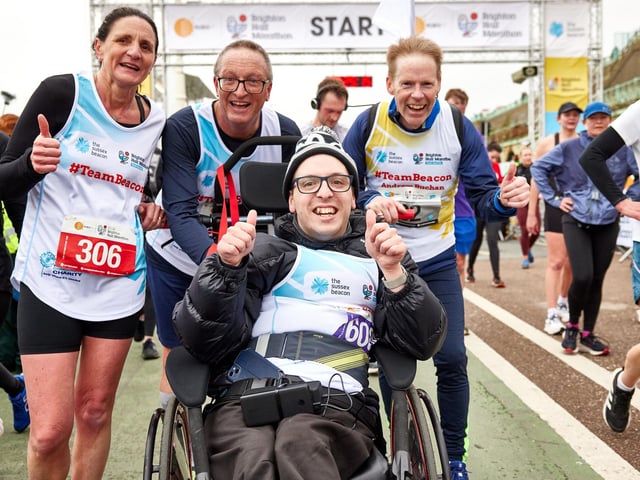Action at the Brighton Half Marathon