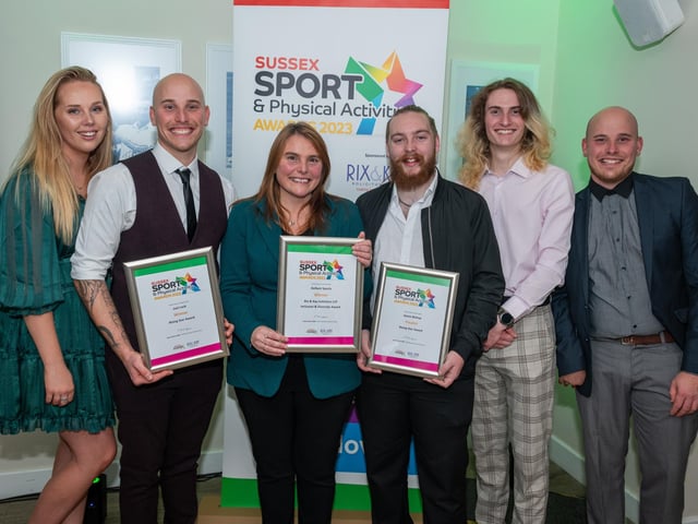 Winners and finalists at the Sussex Sport and Physical Activity Awards for 2023
