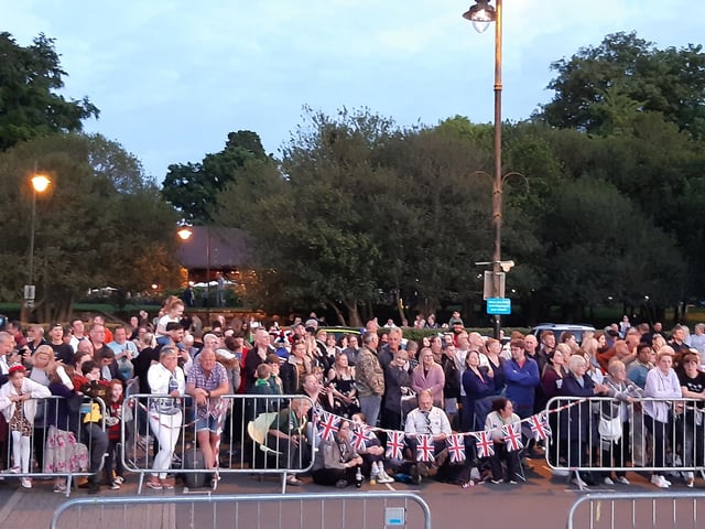 Hundreds of people turned up to watch the lighting of the beacon
