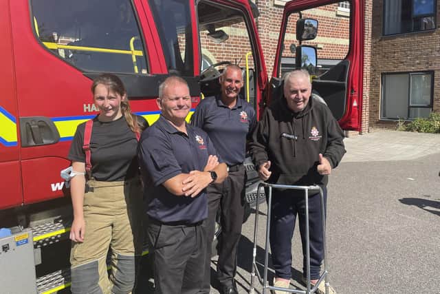John Revington with the ESFRS crew