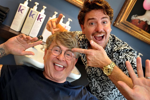 Reality TV Gogglebox couple Stephen and Daniel Lustig-Webb are experienced hairdressers and have opened a new salon in Storrington. Pic S Robards SR2306202