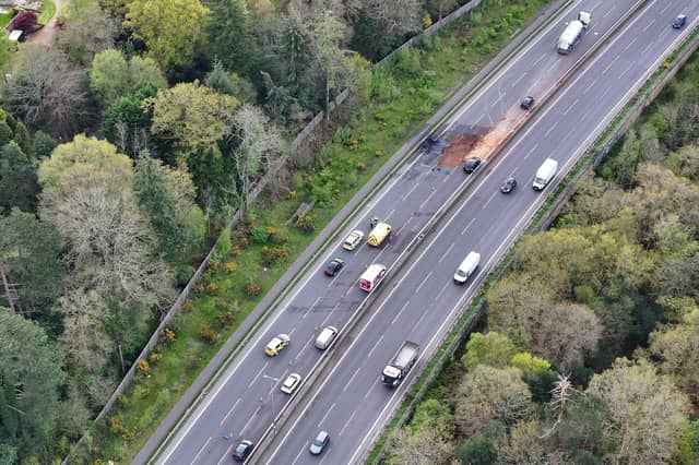 There were reports of a crash on the A23 at Handcross on Wednesday morning, April 17