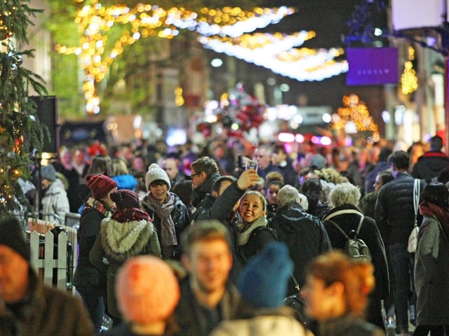 Switching on of Chichester's Christmas lights in 2017