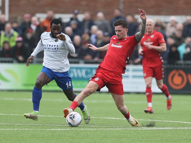 Action and goal celebrations from Worthing FC's 3-2 National South win over Havant and Waterlooville at Woodside Road