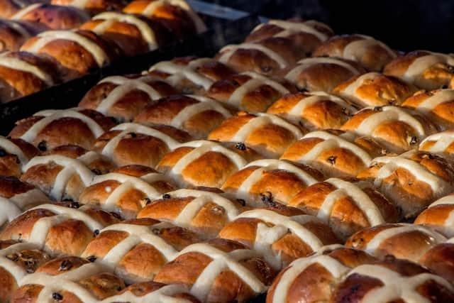 Another Easter food that is dangerous to dogs is hot cross buns - due to the raisins, currents and sultanas. Dogs cannot eat these dried fruits - or grapes - and can suffer severe kidney failure, which may be fatal, from ingesting just a small amount.