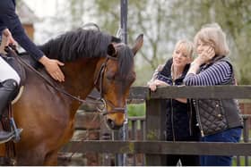 Ninety-year-old horse lover Anne Reynolds - who taught children of the royal family to ride - was given a surprise outing to a Rudgwick stables from her care home in Pulborough