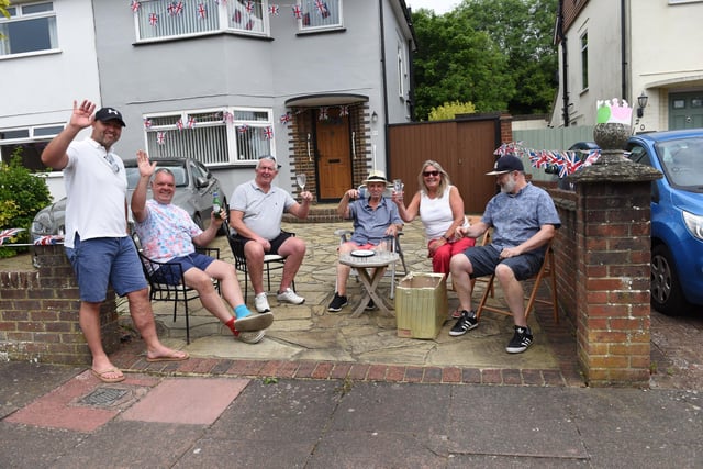 Jubilee street party in Pines Avenue, Worthing. Picture from Liz Pearce